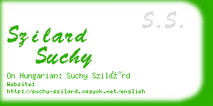szilard suchy business card